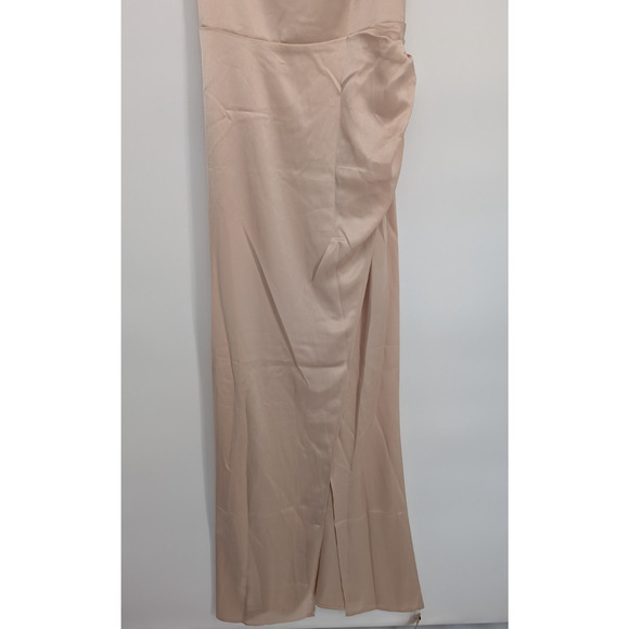 NWD Reformation Isolene Satin Maxi Dress Gown Size 8 Grand Cru #4A456 - Picture 5 of 15